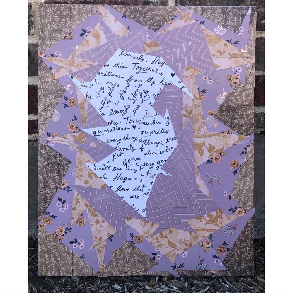 ✨Original Handmade Abstract Collage on Canvas✨